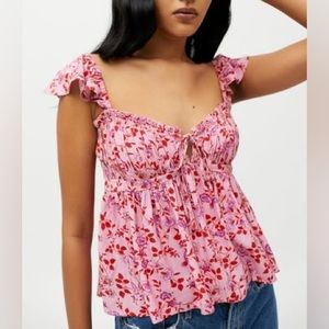 Urban outfitters rosa tie front blouse NWT